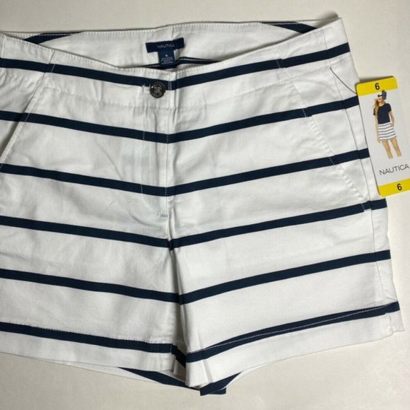 Nautica Women's Cotton Stretch Twill Shorts - Picture 3 of 5